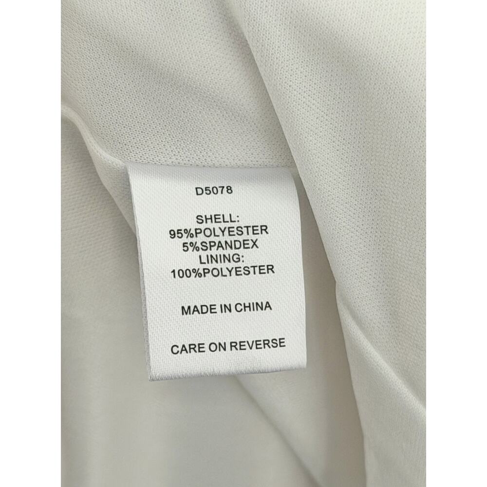 ALEXIA ADMOR Midi Dress Large Boatneck Sheath in Ivory Short Sleeve Cocktail - Picture 6 of 6